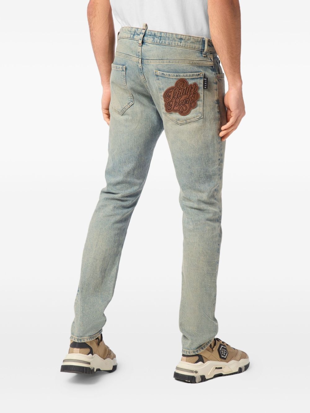 logo-patch jeans - 4
