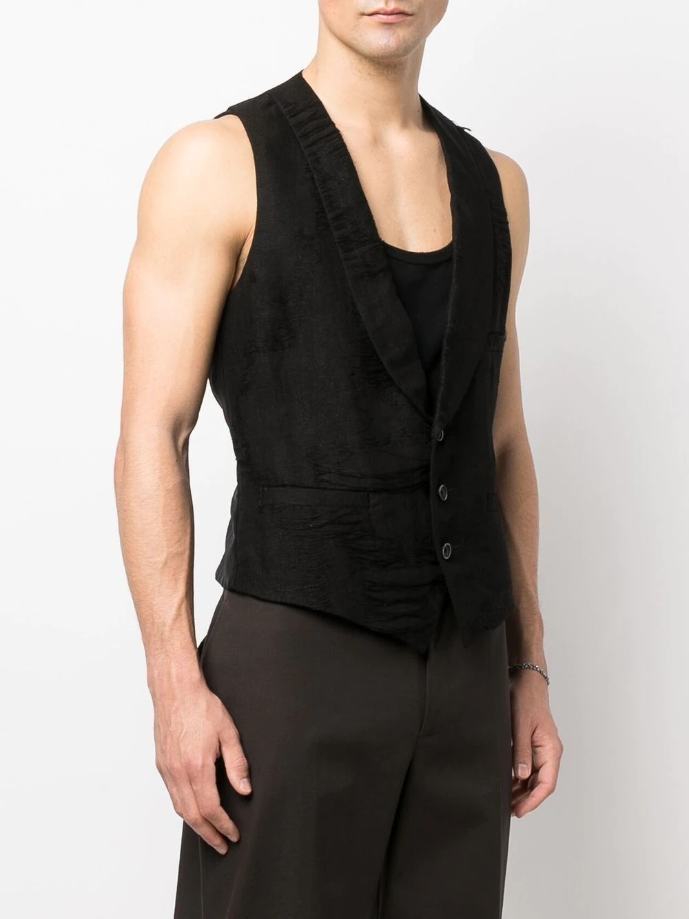 button-up fitted waistcoat - 3