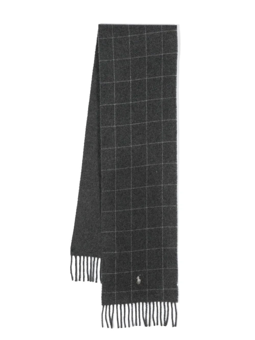 Polo Pony-motif fringed scarf - 1