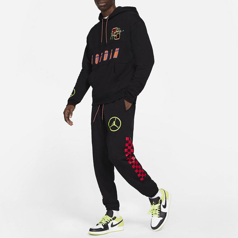 Air Jordan Logo Print Basketball Hoodies 'Black' CV2744-010 - 2