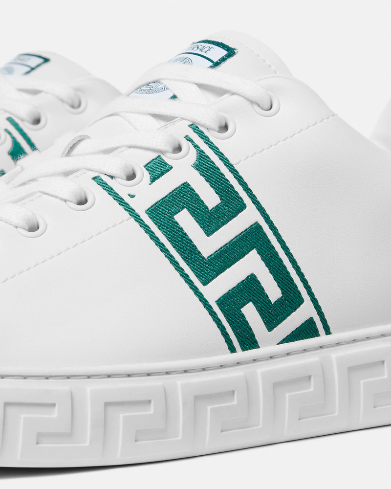Embroidered Greca Sneakers 4
