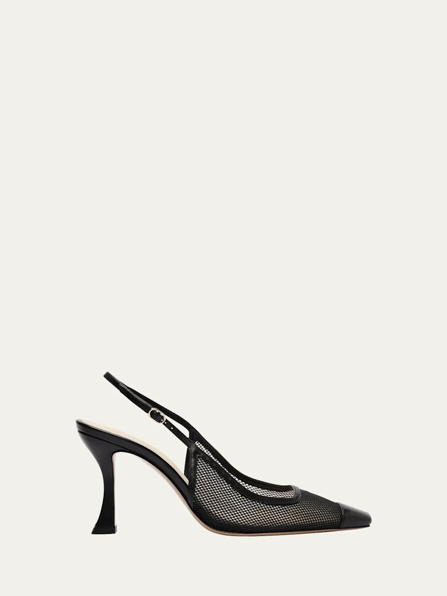 Olivia Mesh Slingback Pumps - 1