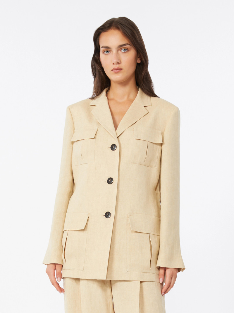 ADESSO Faded linen drawstring jacket - COLONIAL 3