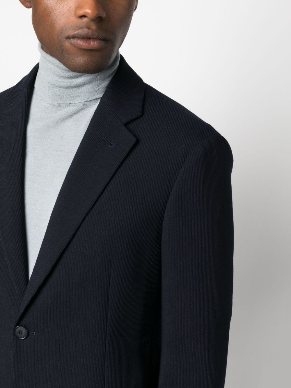 micro-cannetÃ© effect notched-lapel blazer - 5