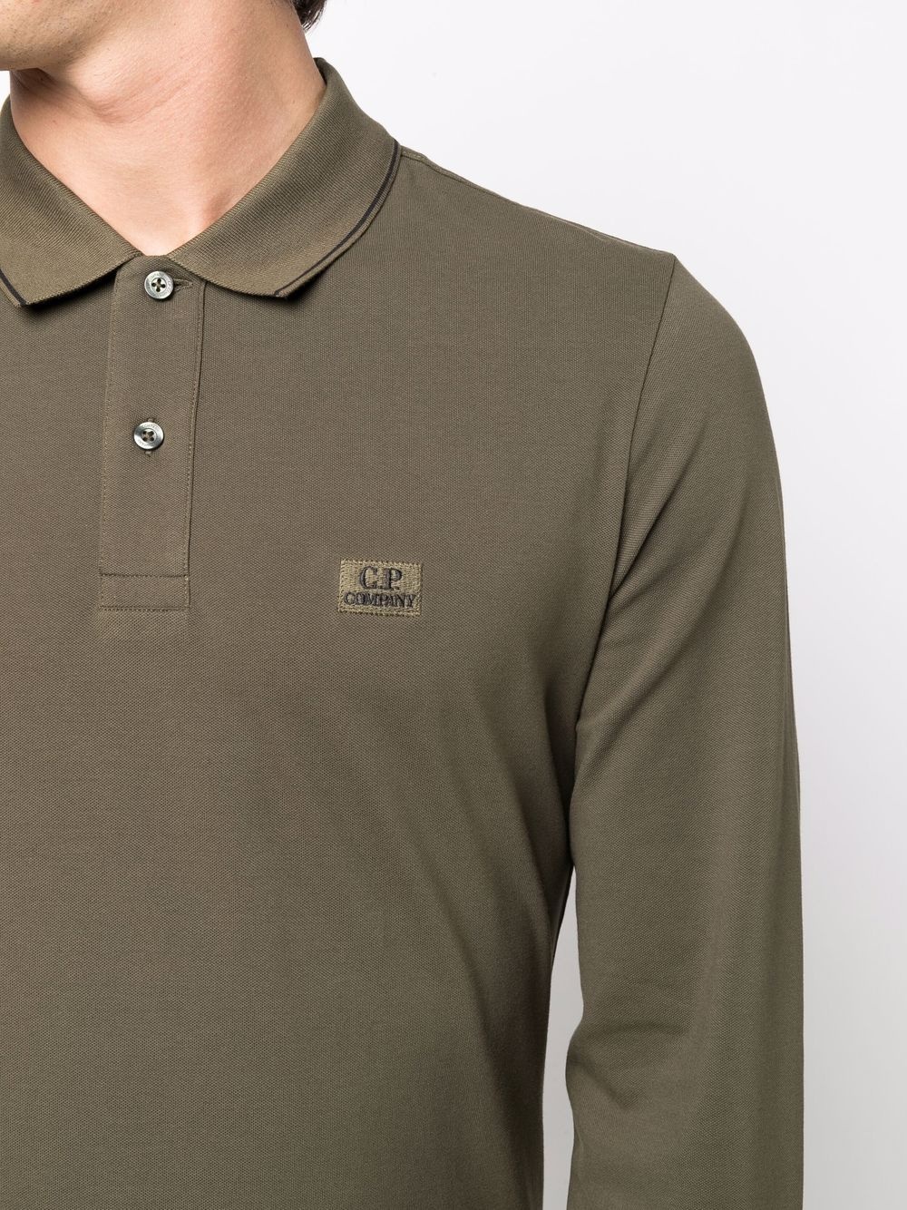 embroidered-logo longsleeved polo shirt - 5