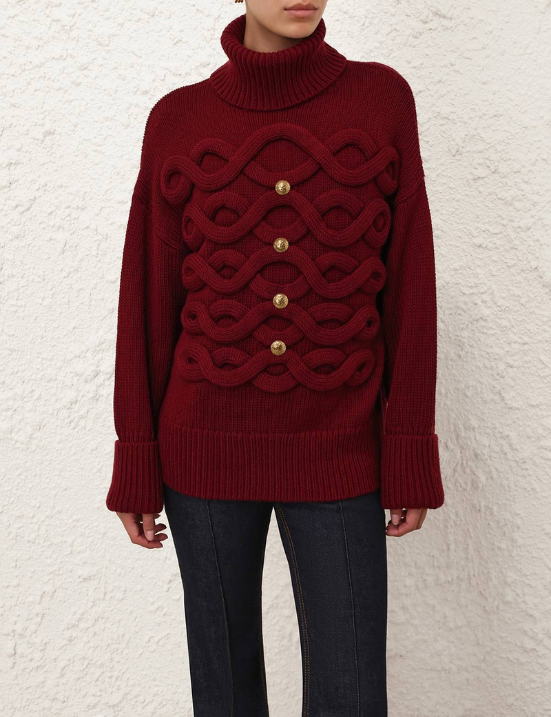 Zimmermann REBELLION CABLE SWEATER outlook