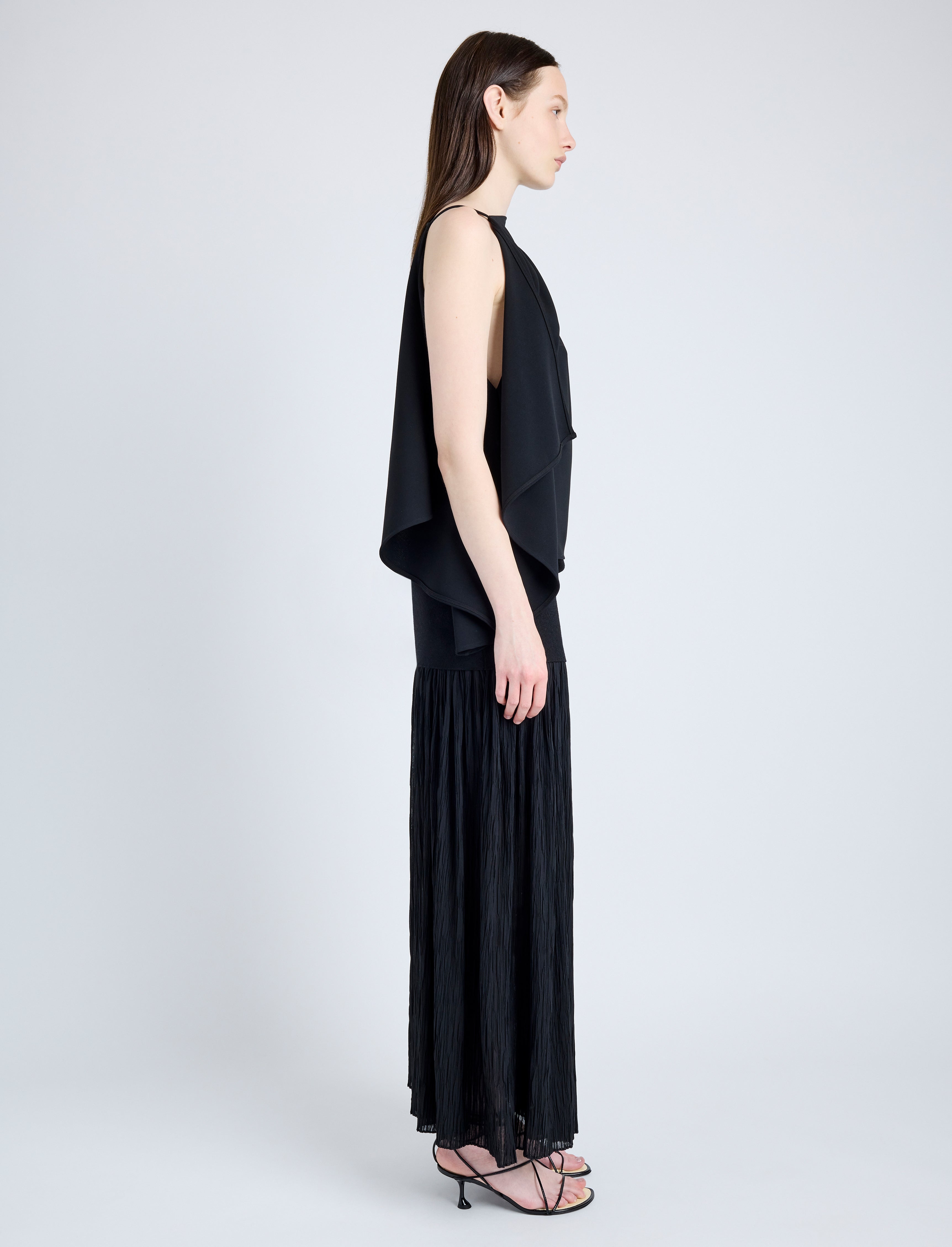 Paige Skirt in Pleated Crepe Chiffon - 3