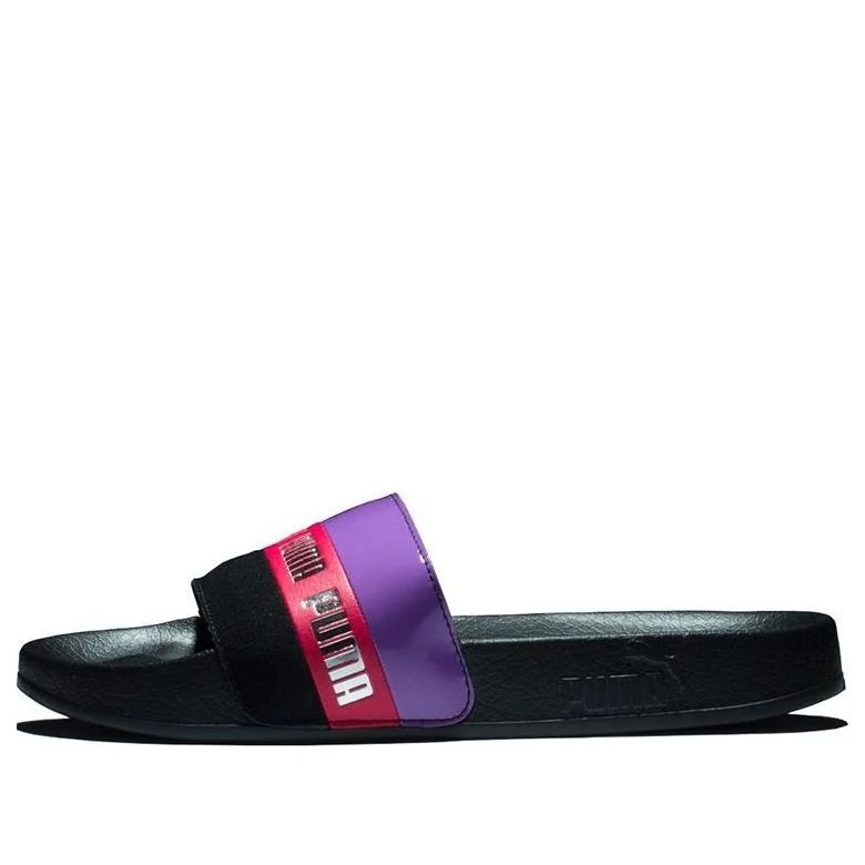 (WMNS) PUMA Damen Sandale Leadcat Remix Slide Black/Purple 370694-01 - 1