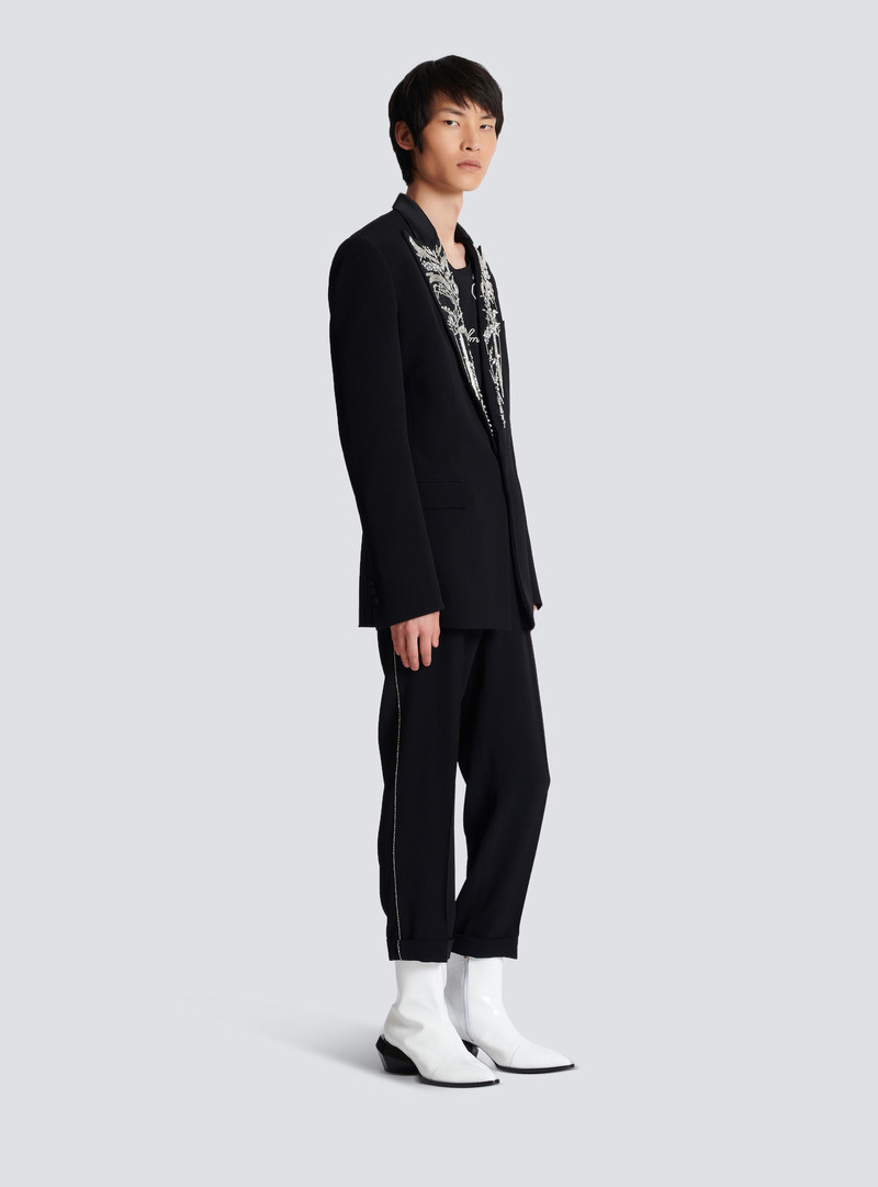 Blazer with embroidered Bamboo collar 3