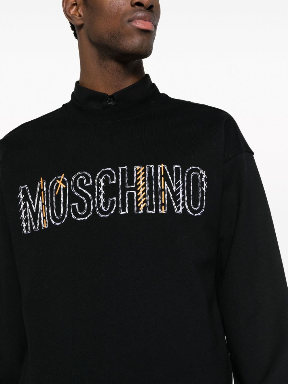 logo-print cotton sweatshirt - 5