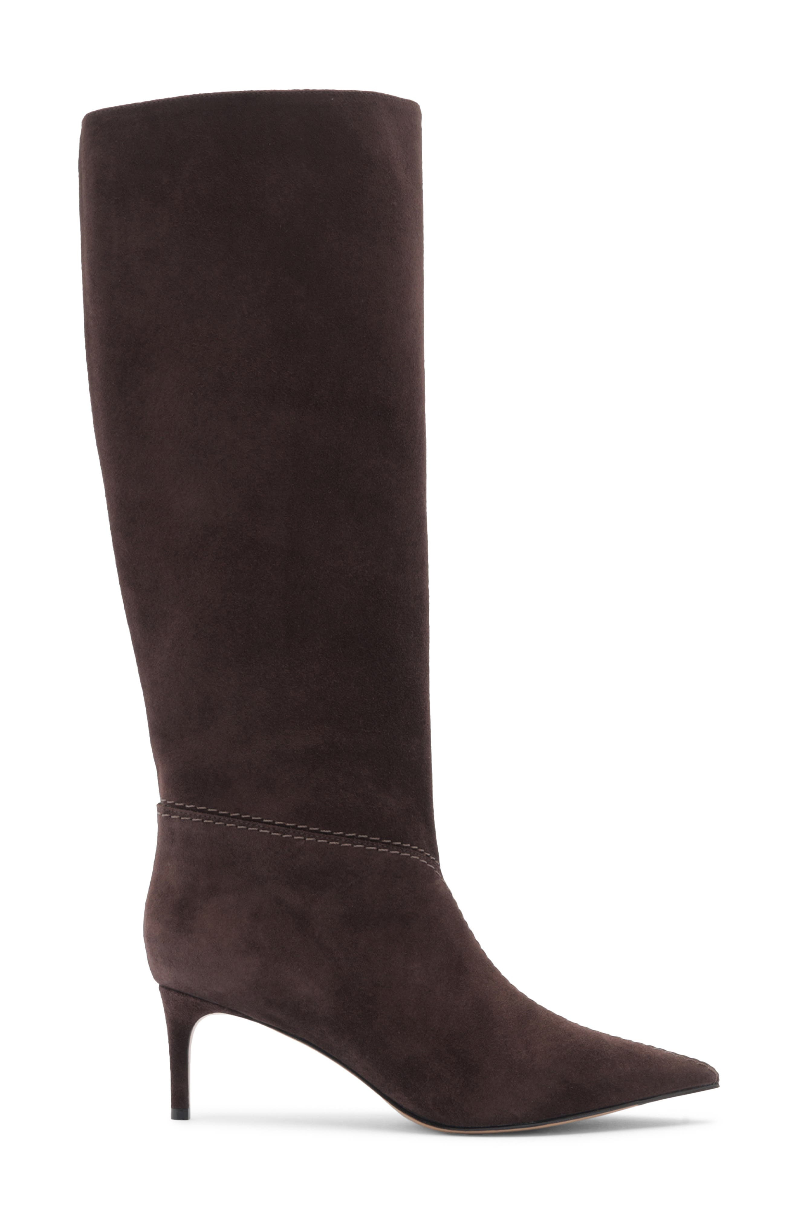 Alexandre Birman Malva Pointed Toe Knee High Boot in Dark Brown at Nordstrom - 3