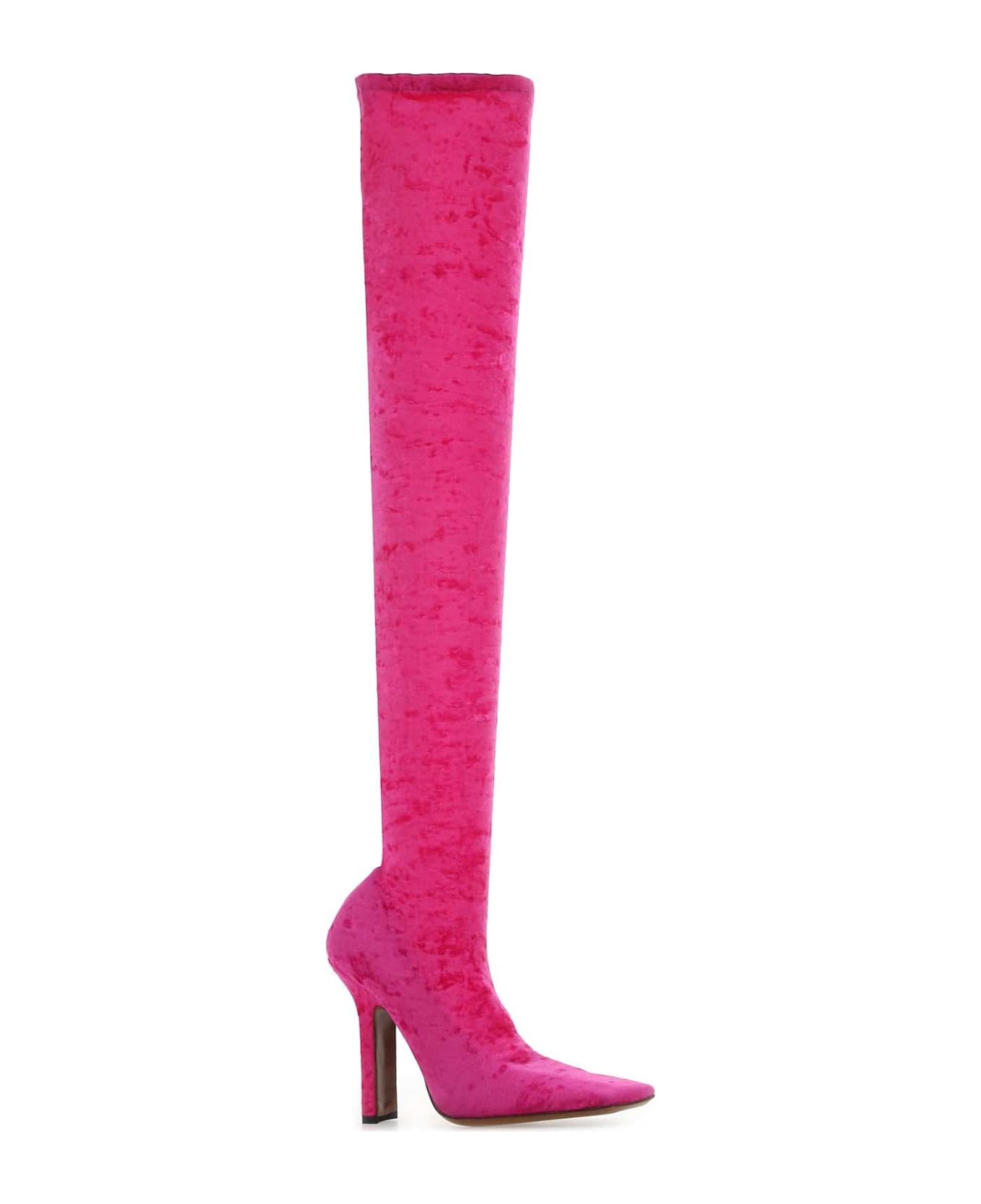 Fuchsia Chenille Boots - 2