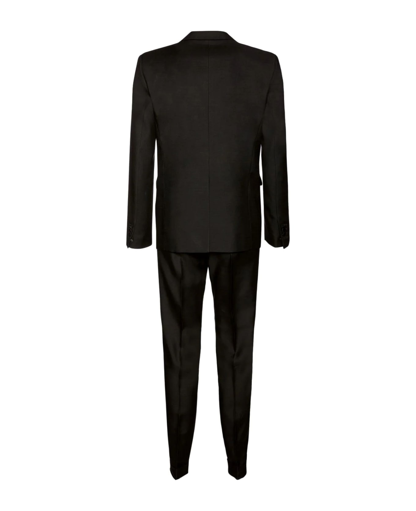Black Berlin Wool And Silk Suit - 2