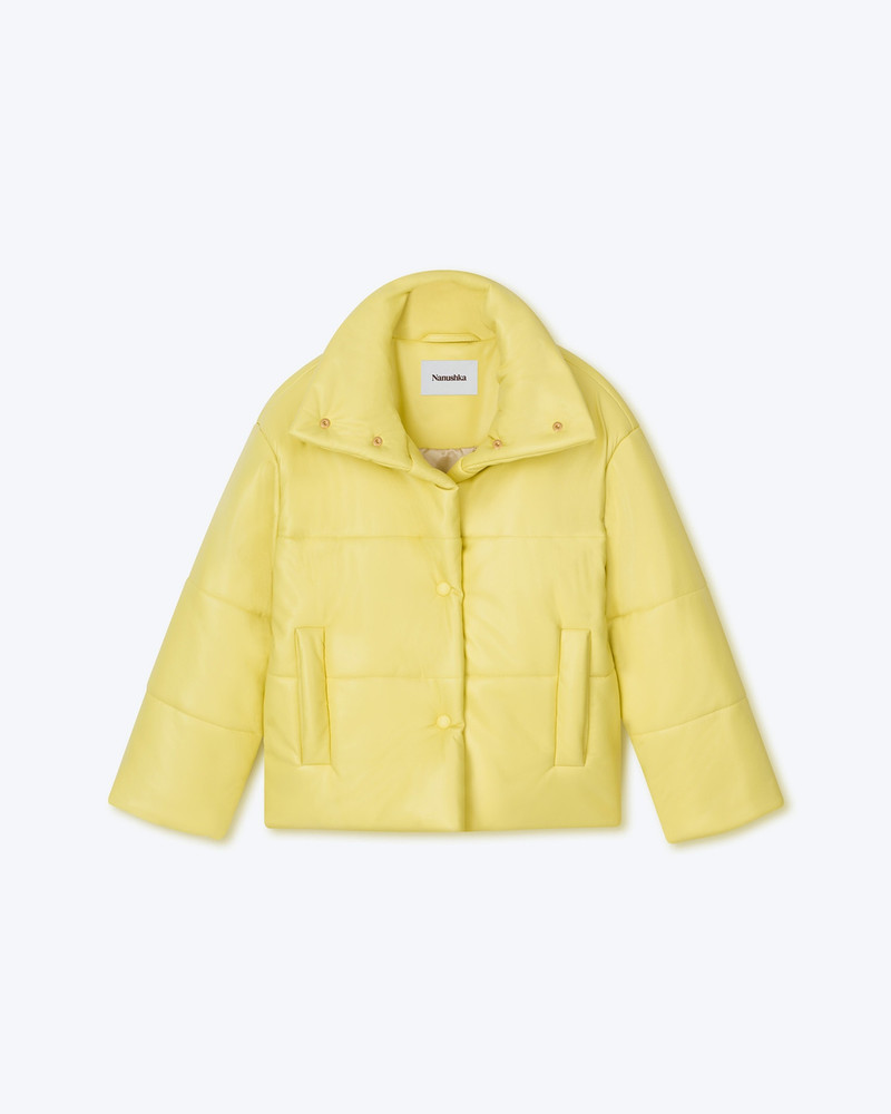 Nanushka HIDE - OKOBOR™ alt-leather puffer jacket - Yellow outlook