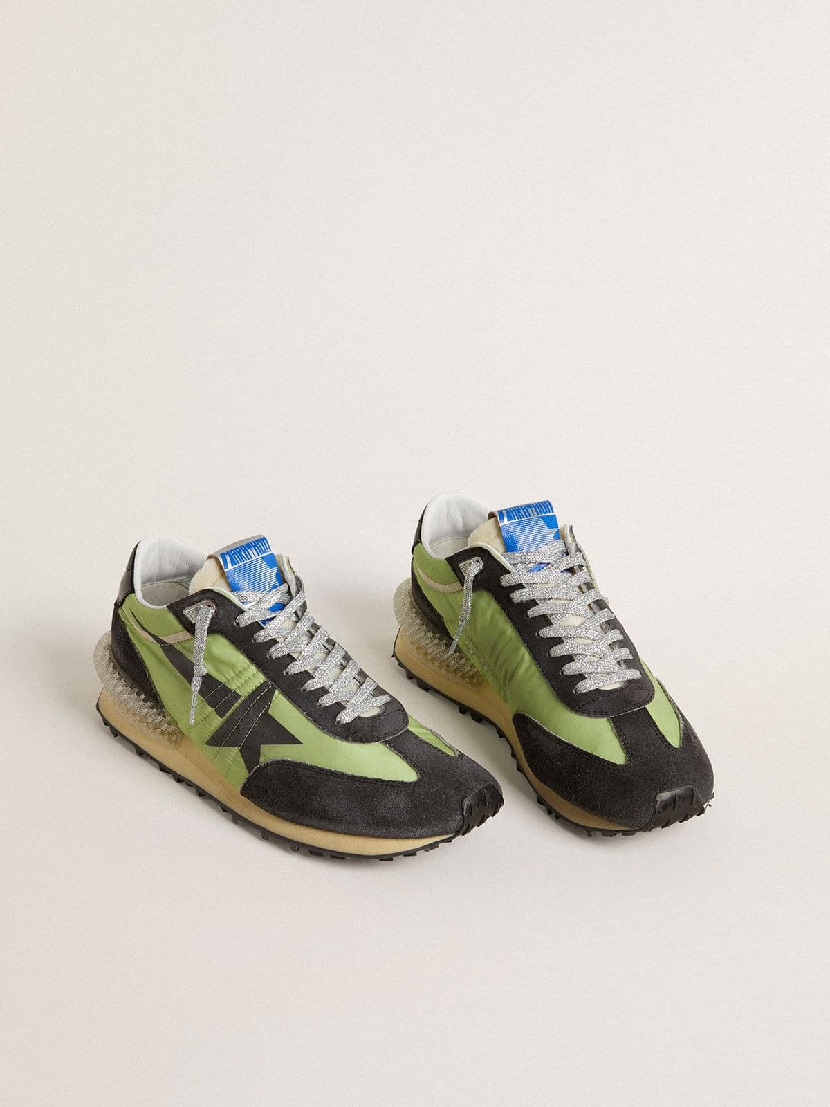 Men's Marathon with green nylon upper and black star - 2