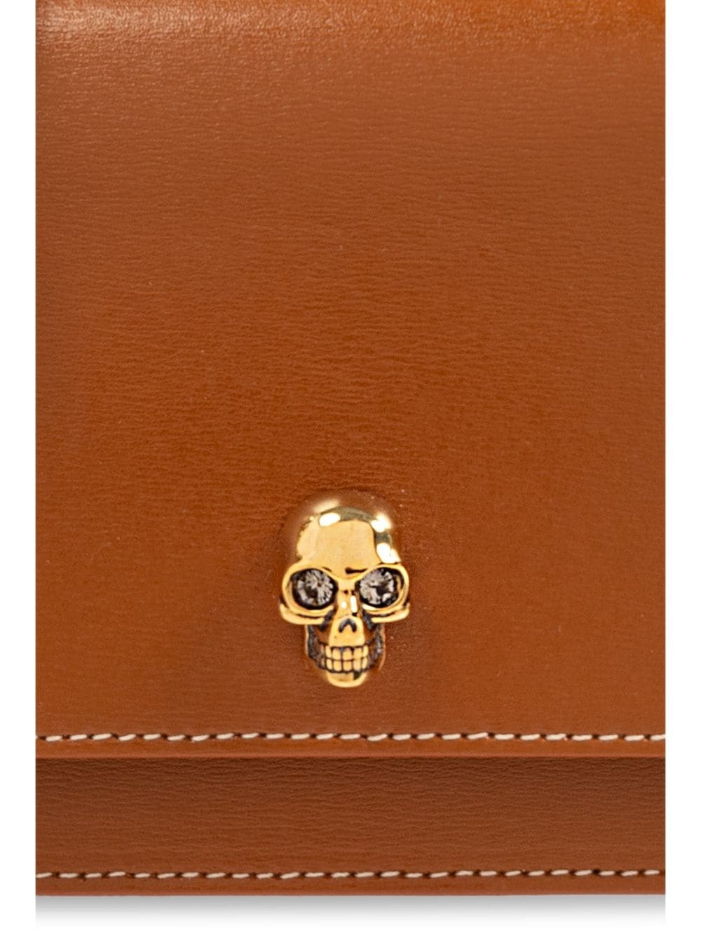 skull-appliquÃ© leather crossbody bag - 6