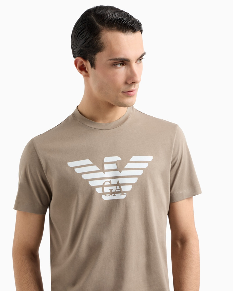 PIMA-JERSEY T-SHIRT WITH LOGO PRINT 5