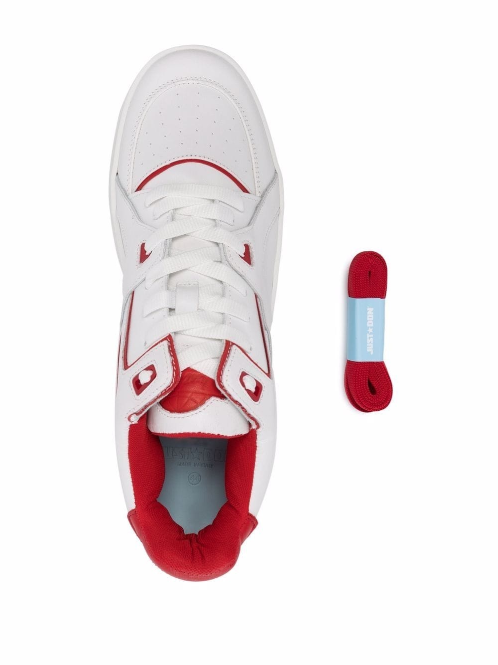 leather lace-up sneakers - 4