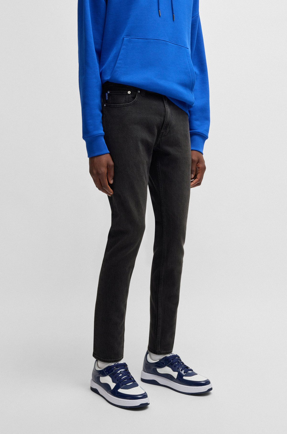 EXTRA-SLIM-FIT JEANS IN STONEWASHED STRETCH DENIM - 2