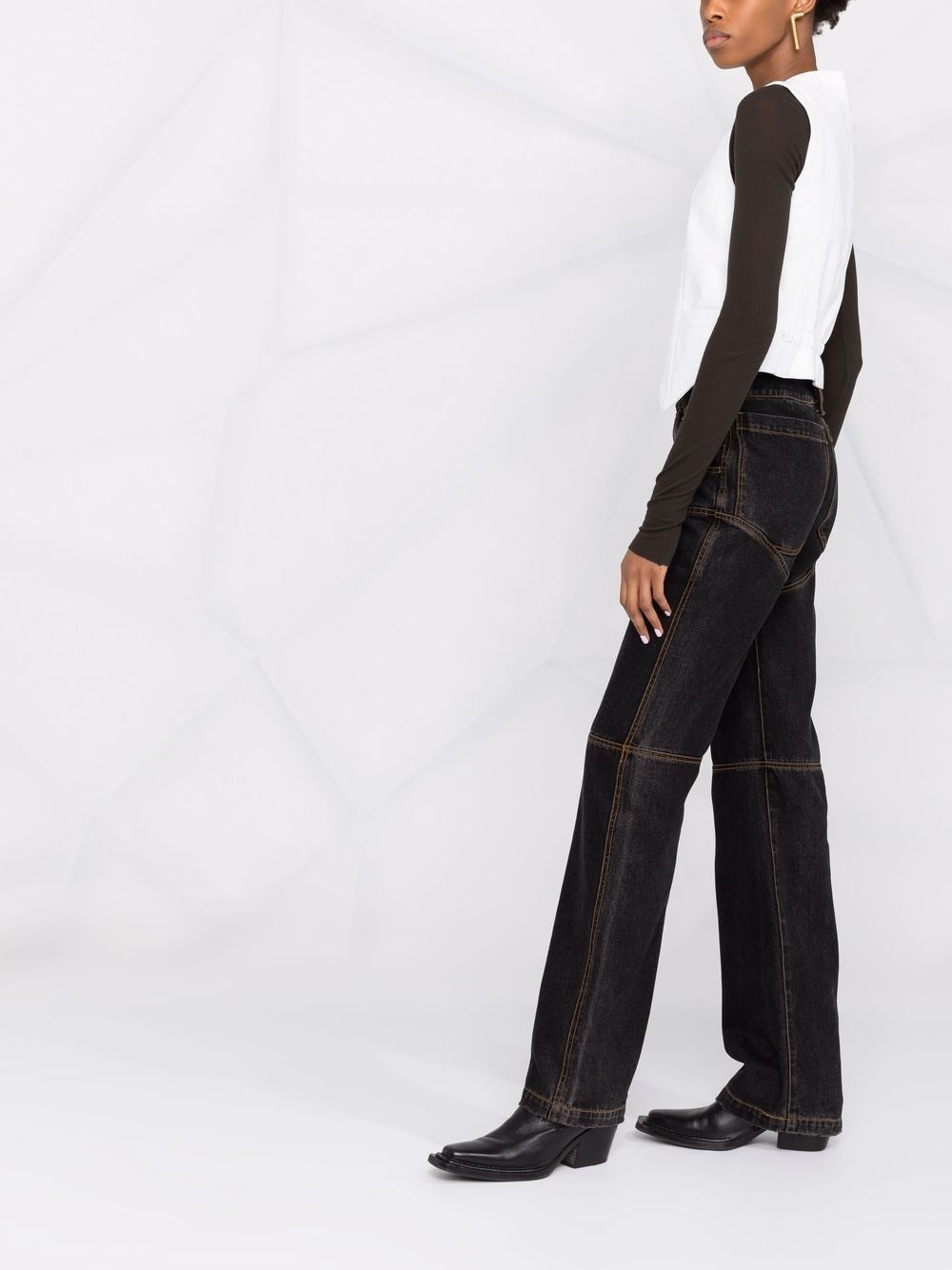 button-down sleeveless vest - 4