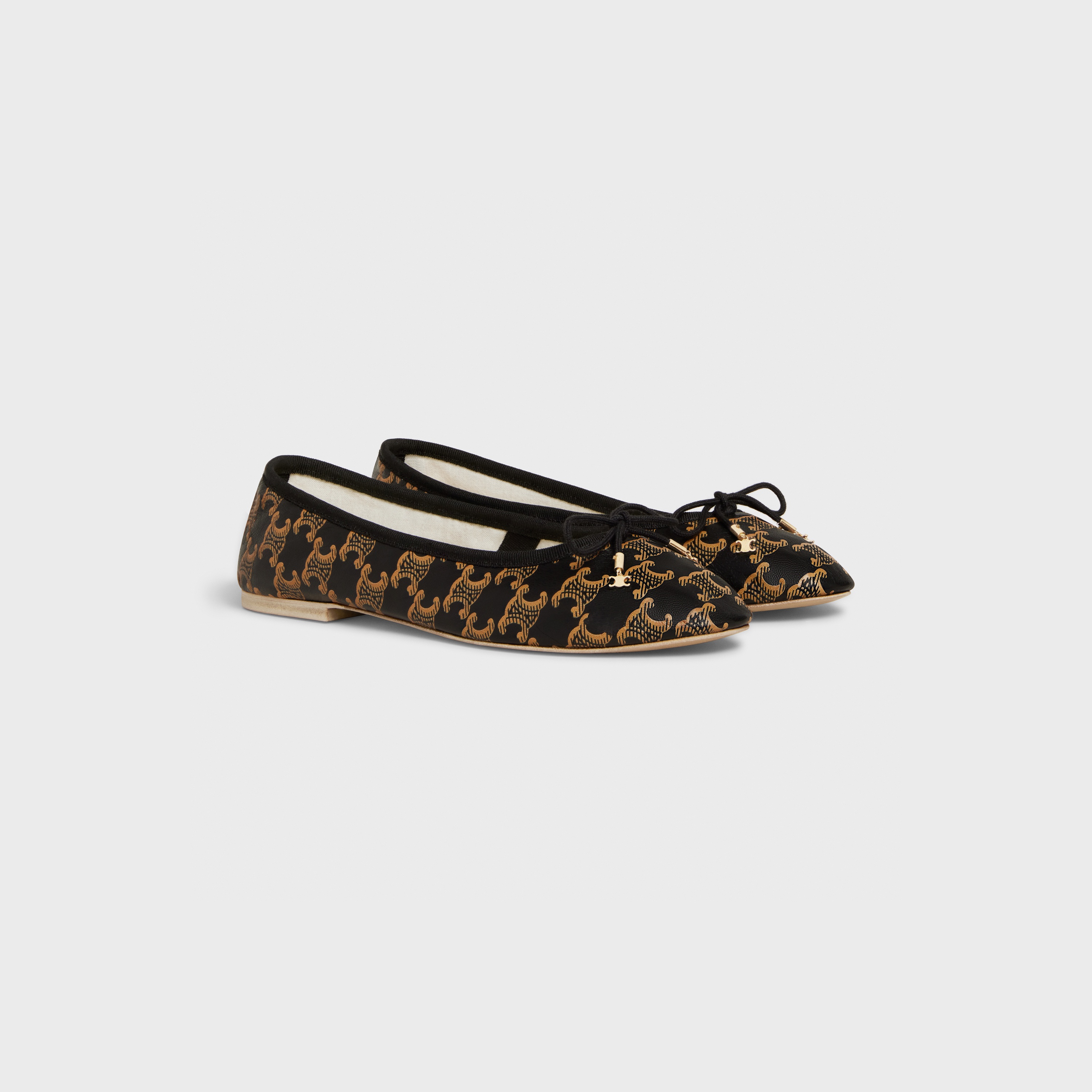 Les Ballerines Celine Ballerina with Laces in Triomphe Printed Lambskin - 2