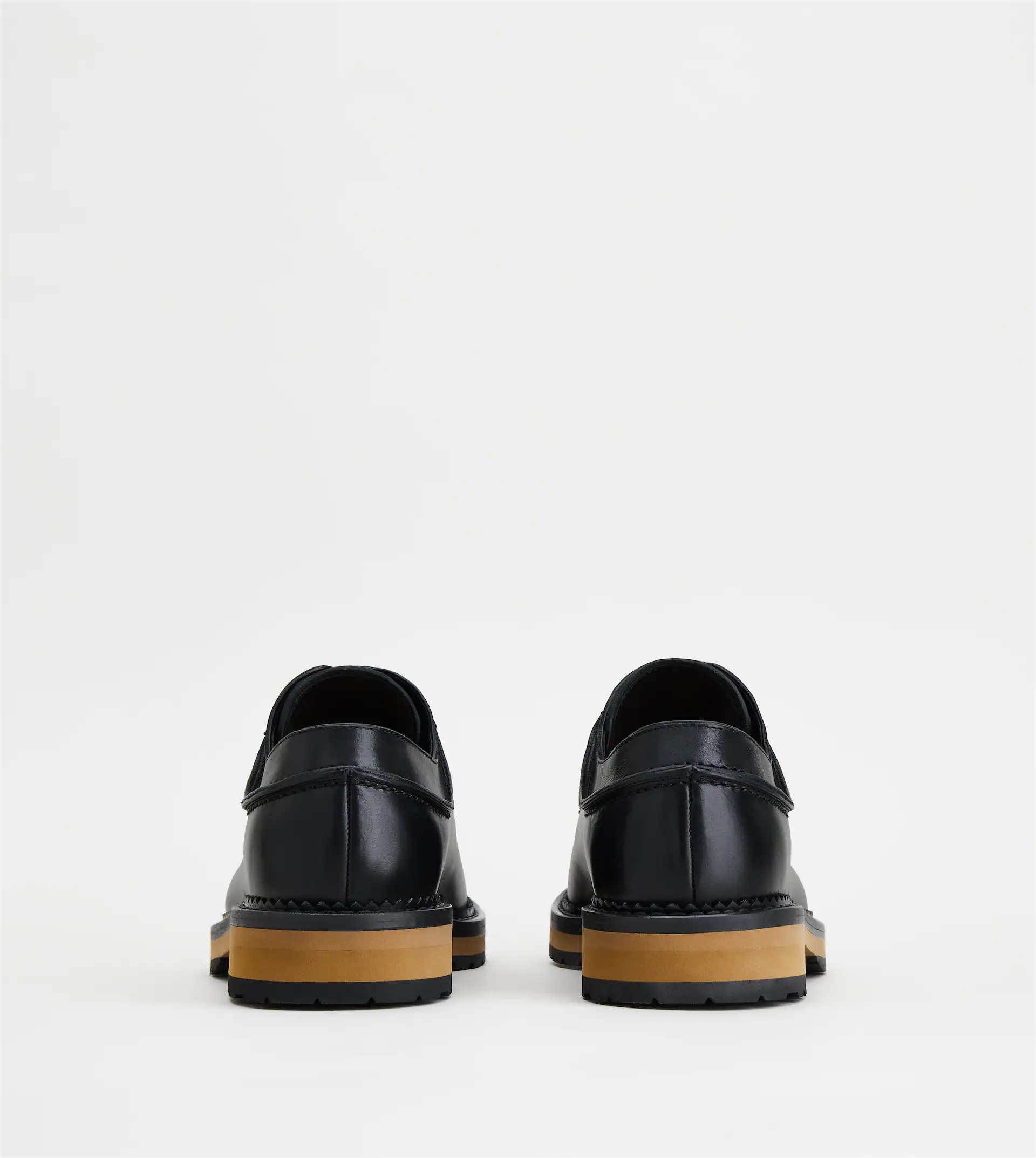LACE-UPS IN LEATHER - BLACK - 2