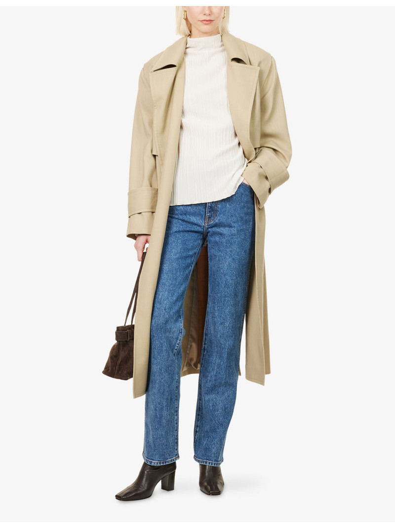 CAMILLA AND MARC Omar Belted Wool Trench Coat outlook