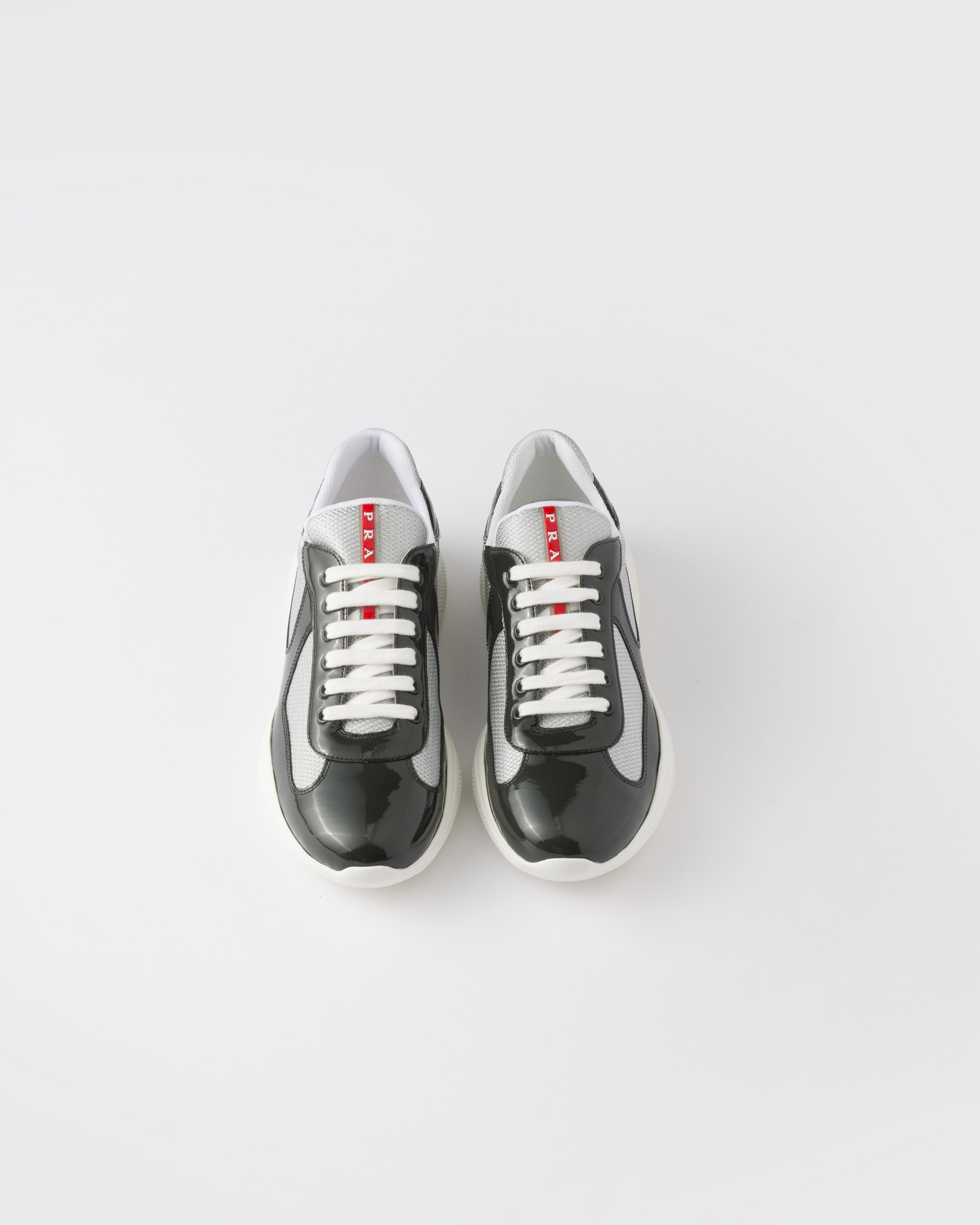 Patent leather and technical fabric Prada America's Cup sneakers - 3
