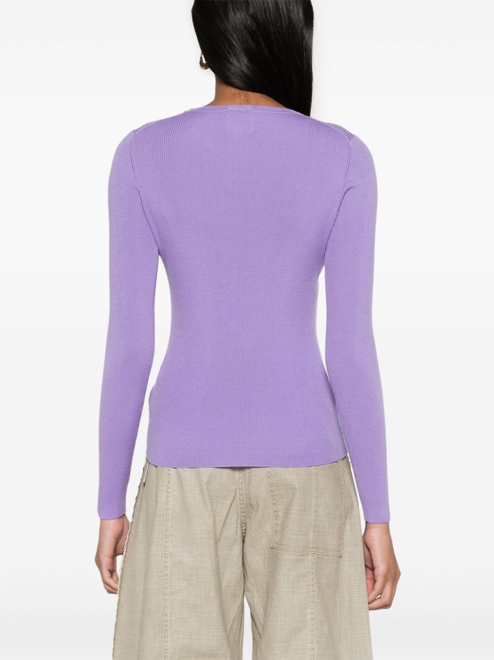 round-neck wool jumper - 4