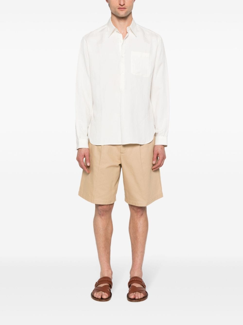 poplin silk-blend shirt - 2