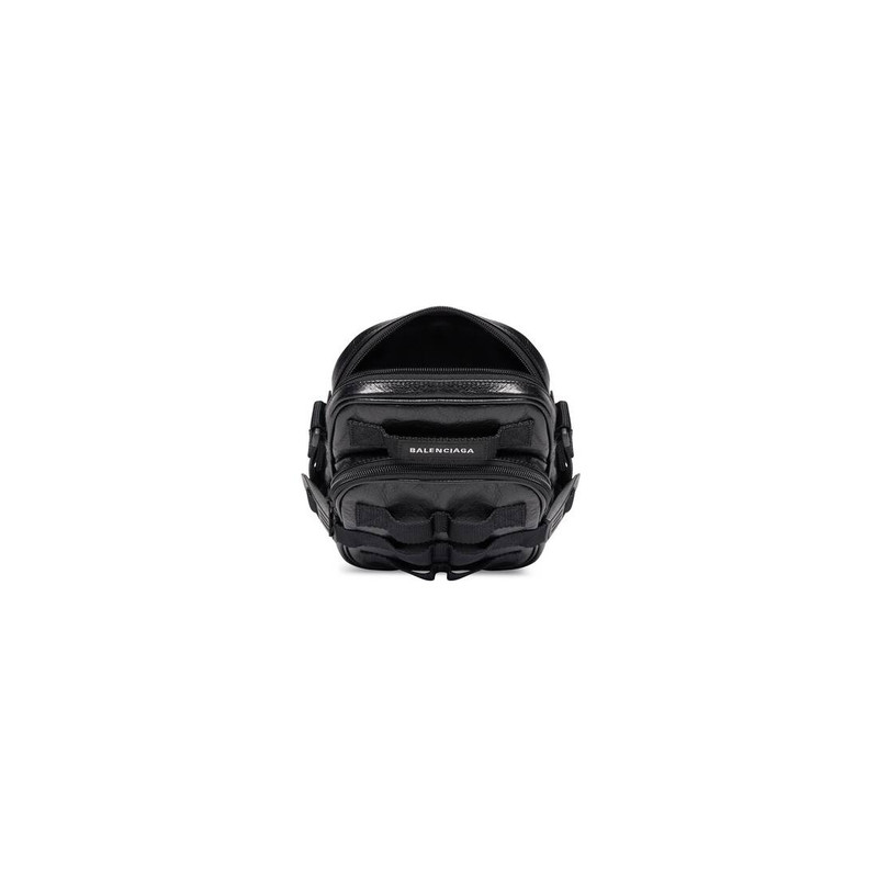 Men's Army Crossbody Messenger Bag  in Black 5