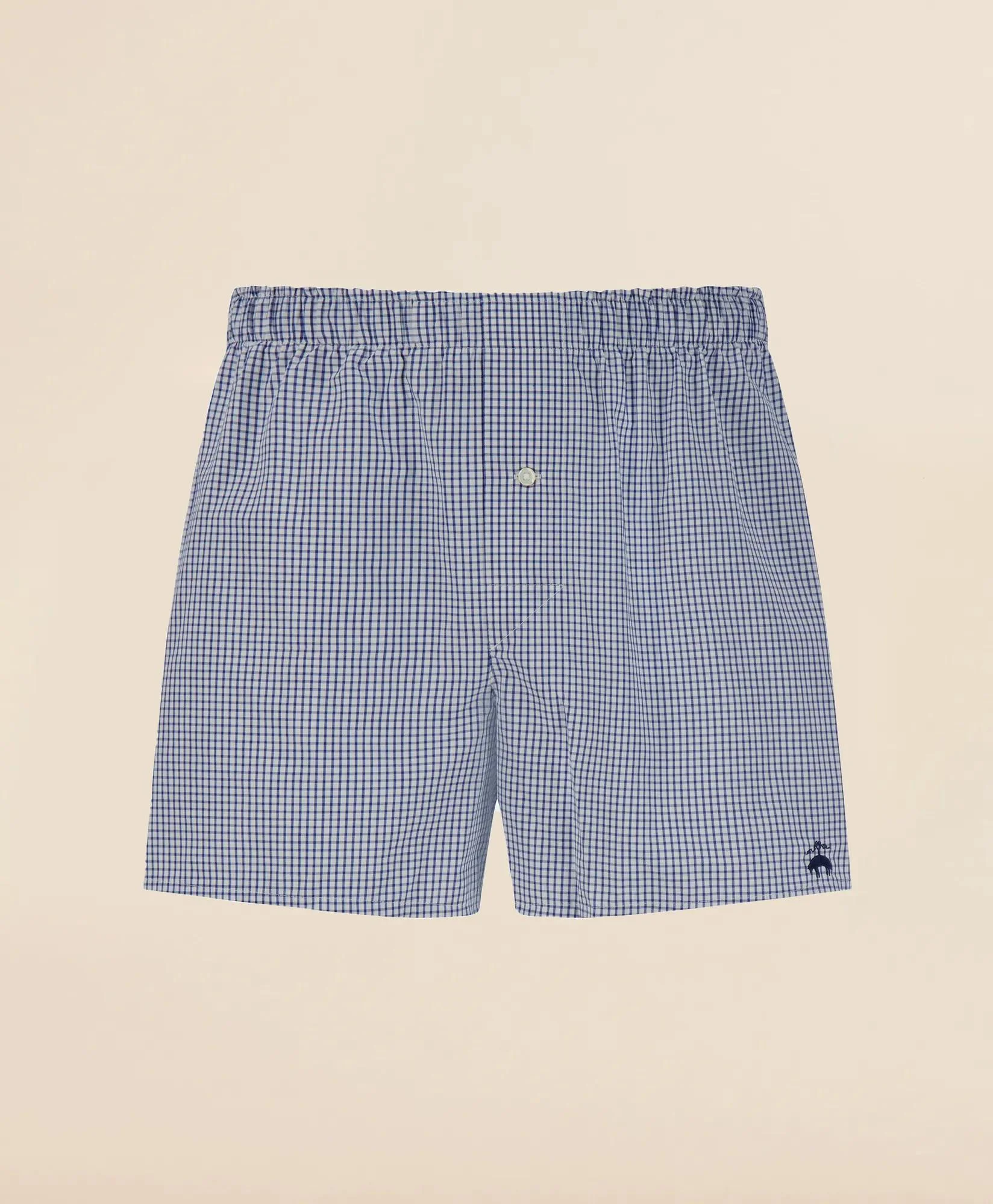 Slim Fit Cotton Broadcloth Check Boxers - 1