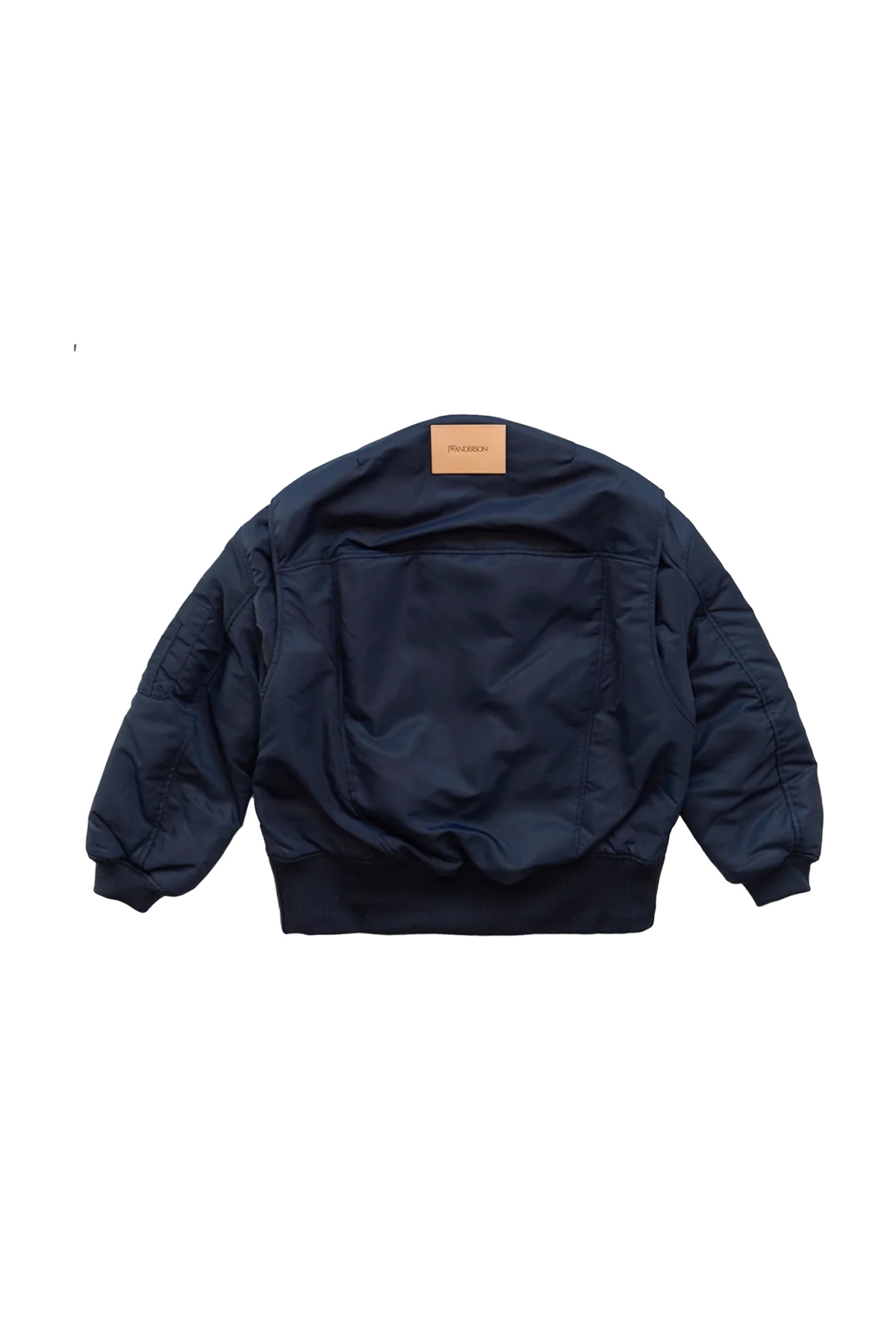 JW Anderson Oversized Curved Hem Bomber Jacket Navy - 2
