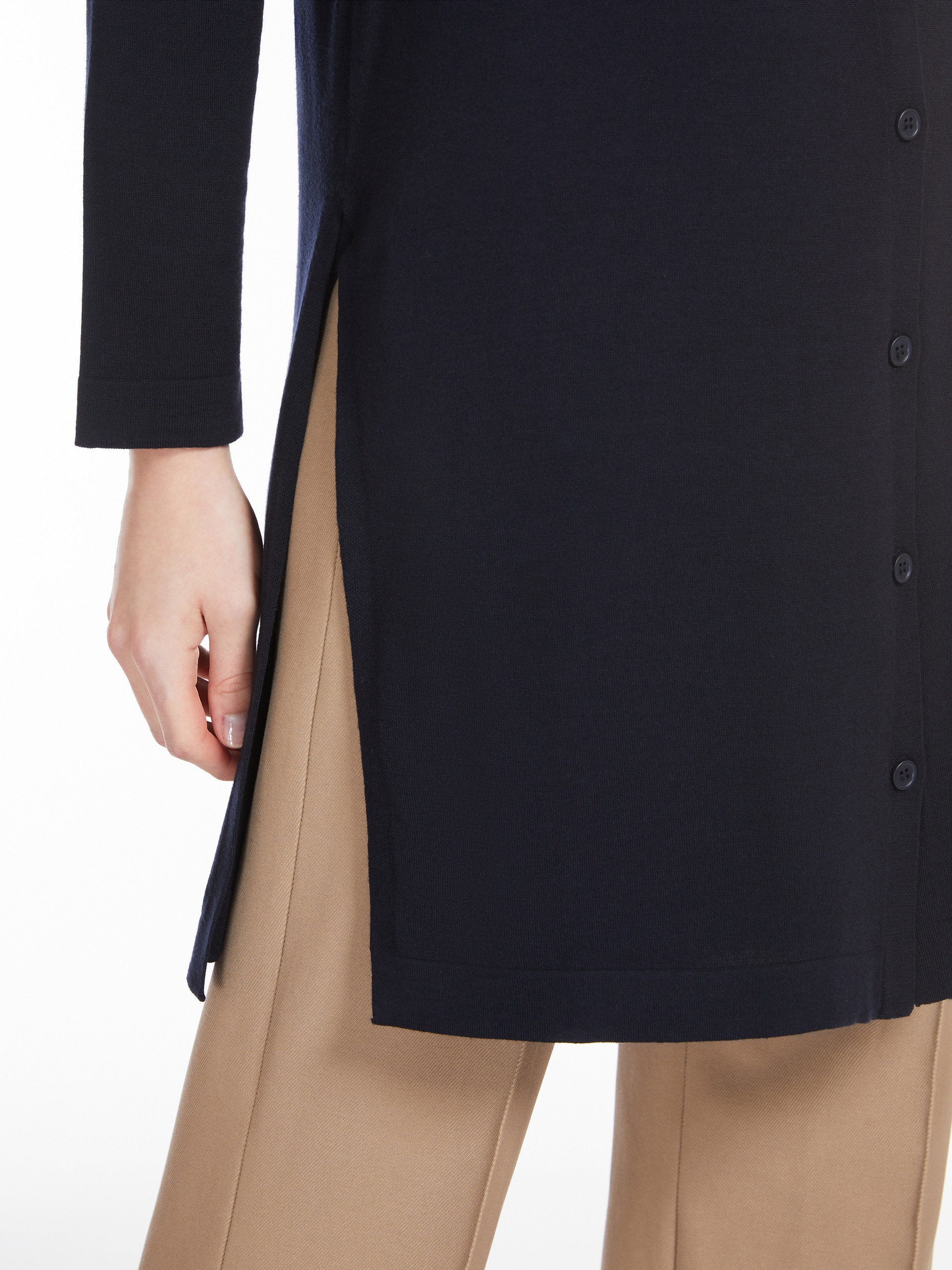 PLATANI Long wool yarn cardigan - 5