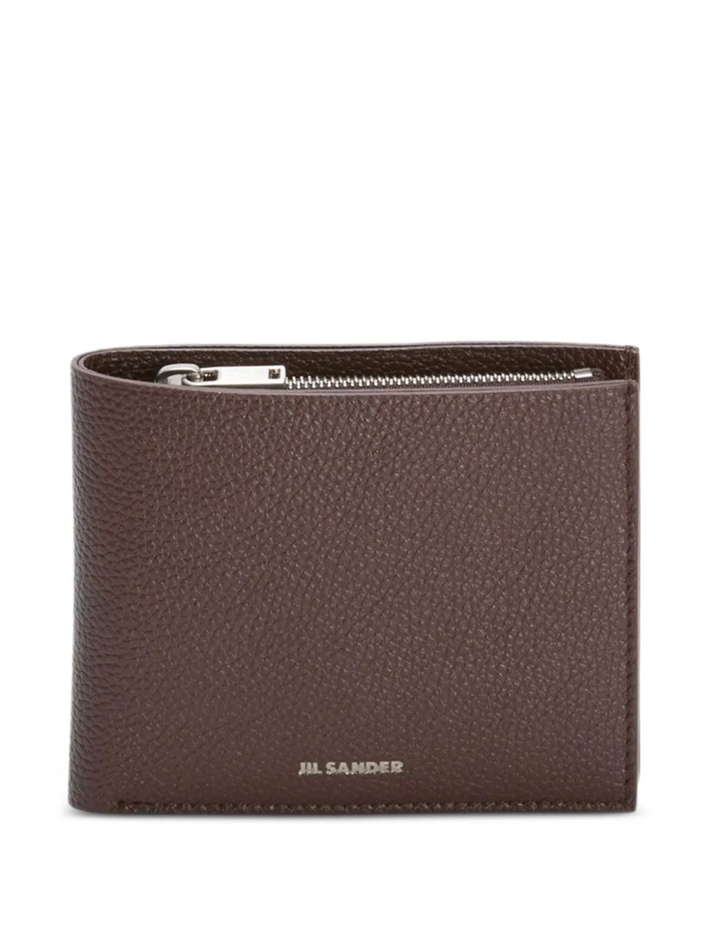 Grained embossed logo wallet - 1