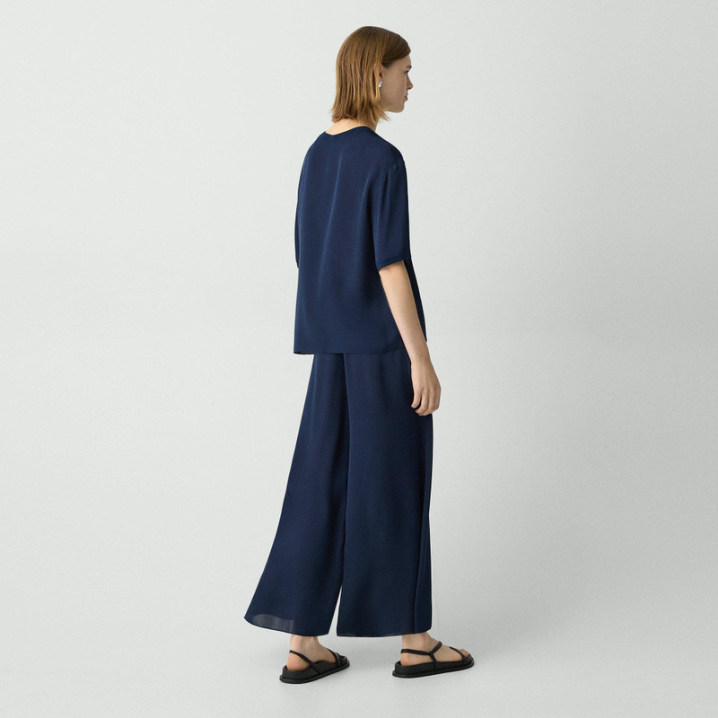 Theory Wide-Leg Pant in Silk Georgette outlook