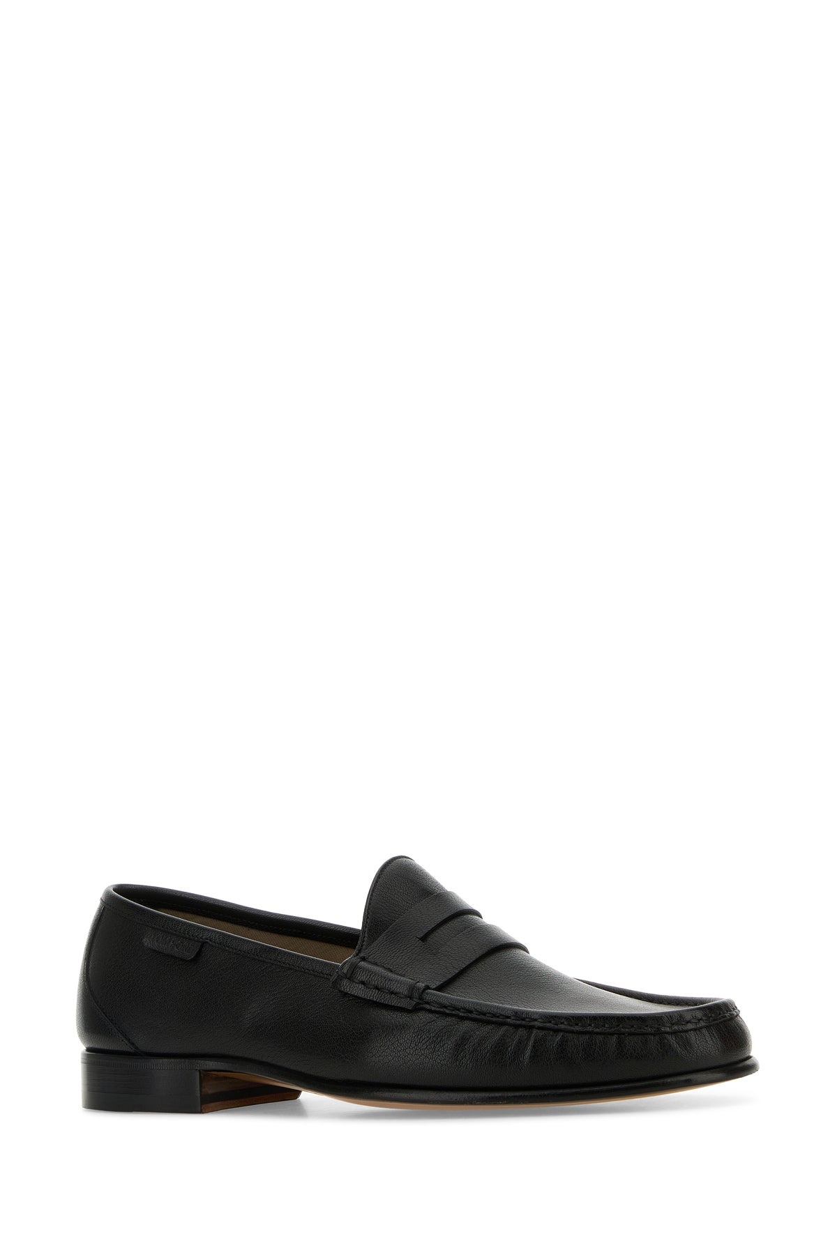Black leather loafers - 2