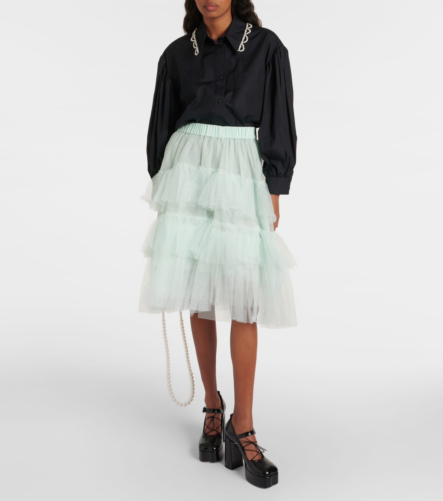 Tulle midi skirt - 2