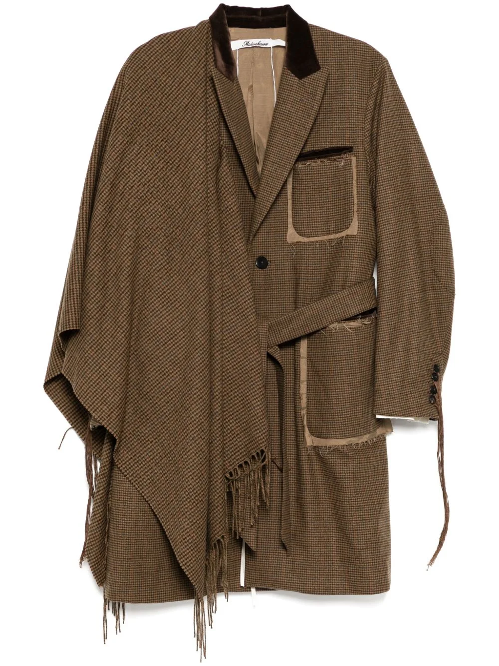 raw edge detailing coat - 1