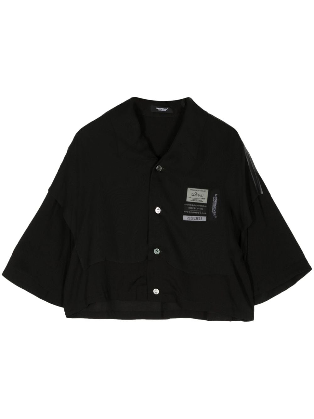 name-tag button-up shirt - 1