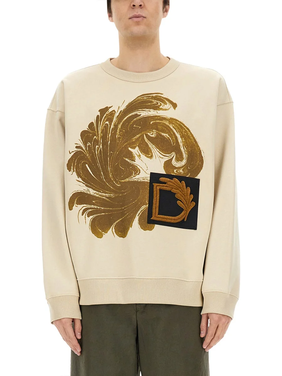 DRIES VAN NOTEN Printed Zipped Sweatshirt - 1