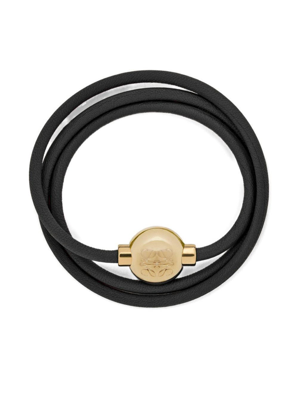 leather logo bracelet - 3