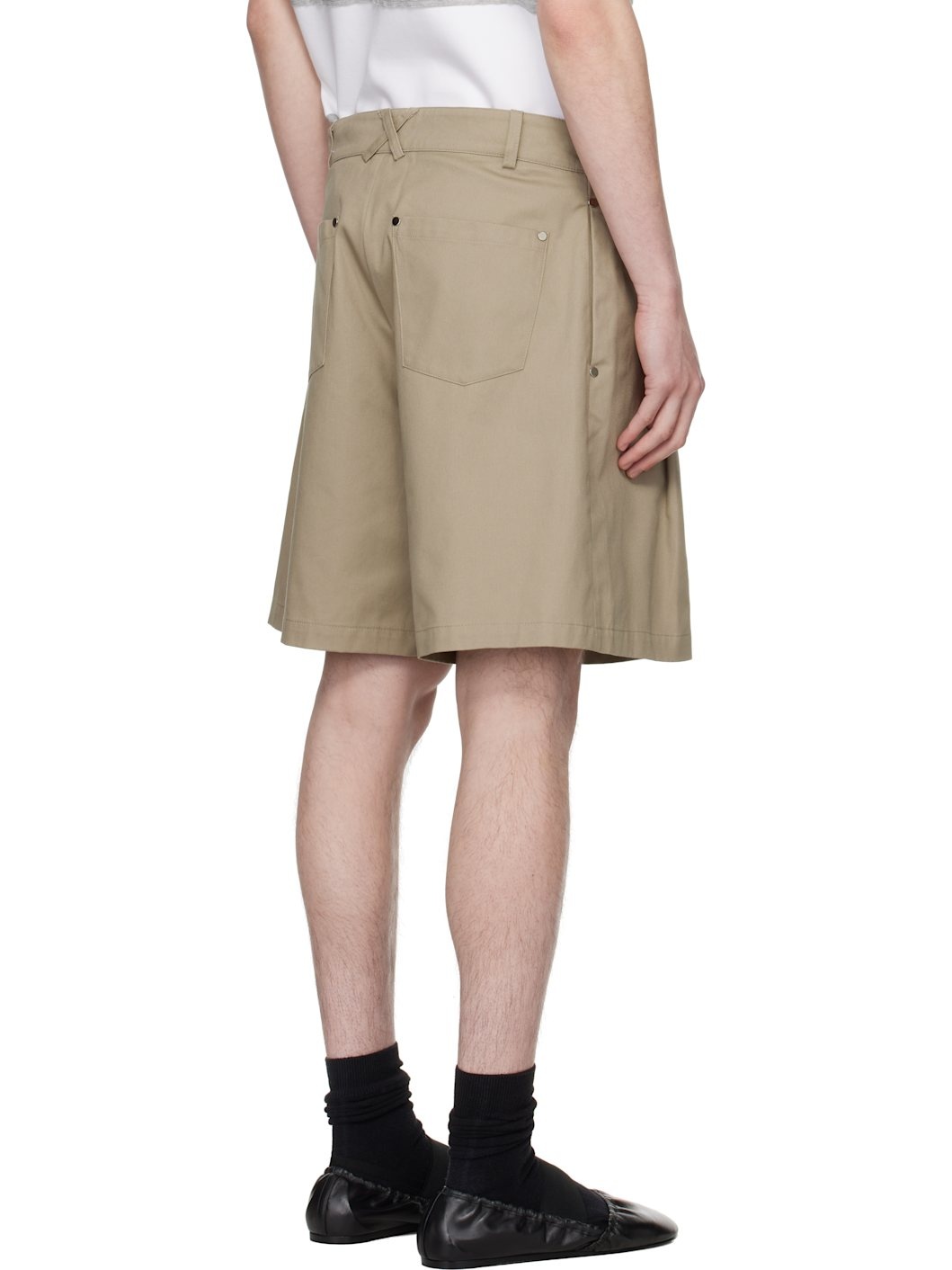 Beige Qalbi Shorts - 3