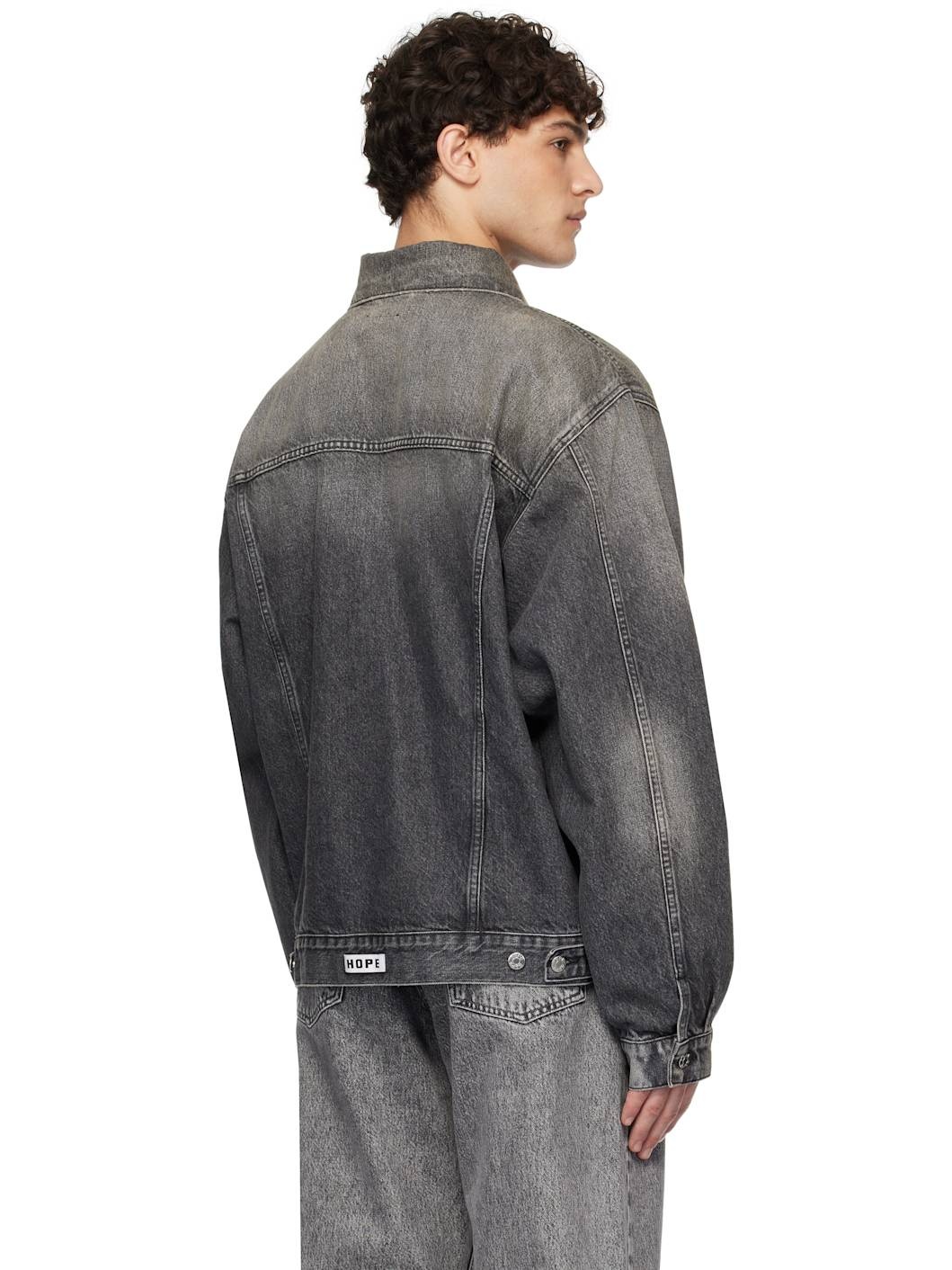 Gray Bold Denim Jacket - 3