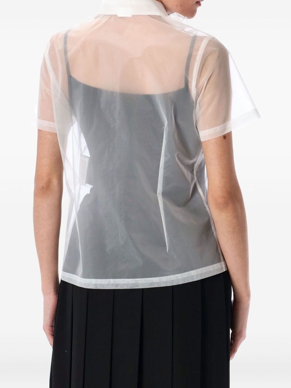ruffled sheer shirt - 2
