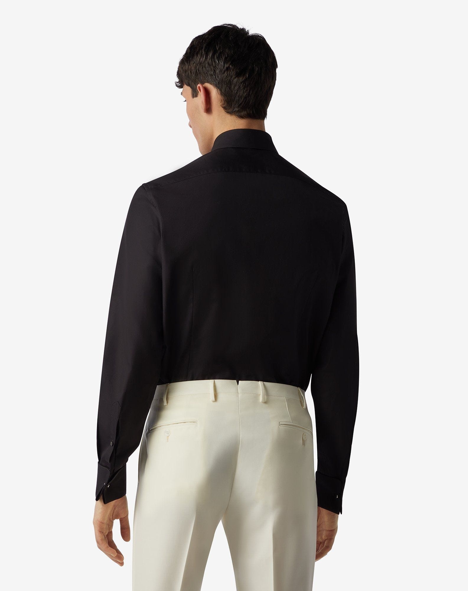 Black cotton poplin shirt - 4