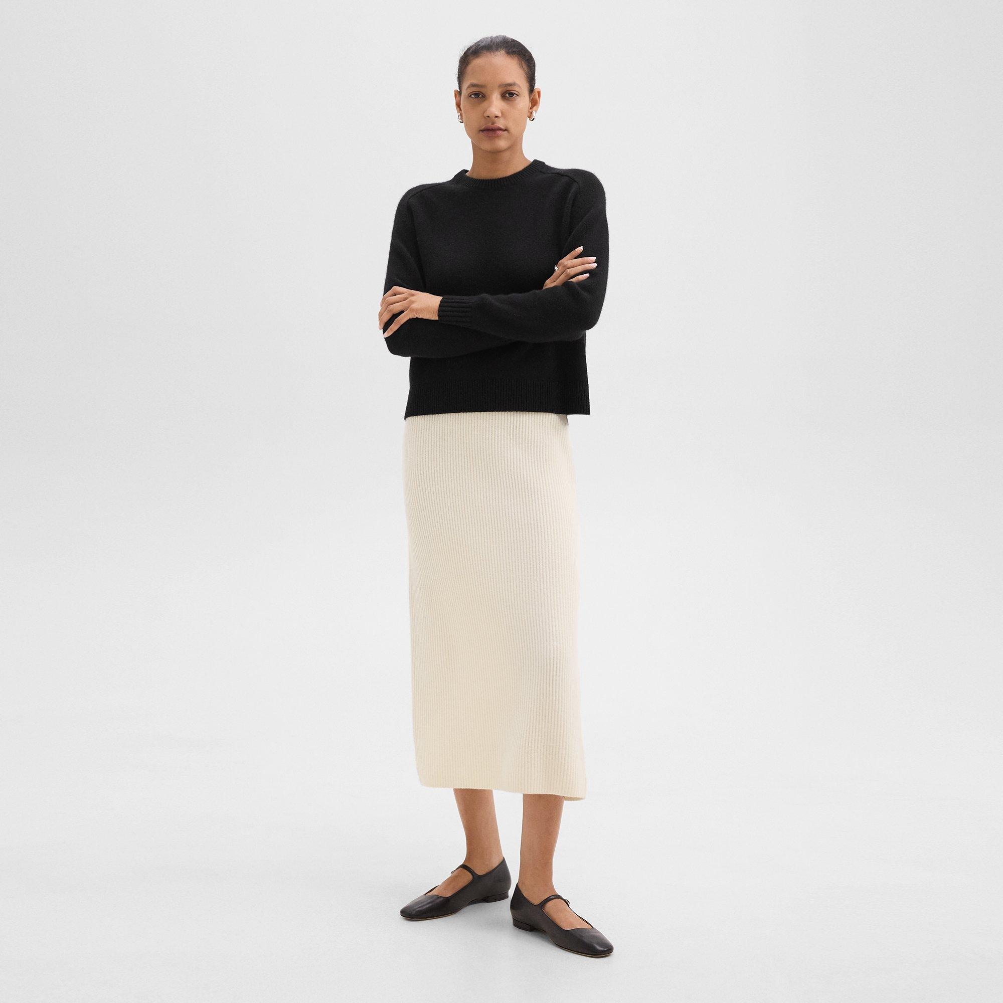 Midi Pull-On Skirt in Felted Wool-Cashmere - 2