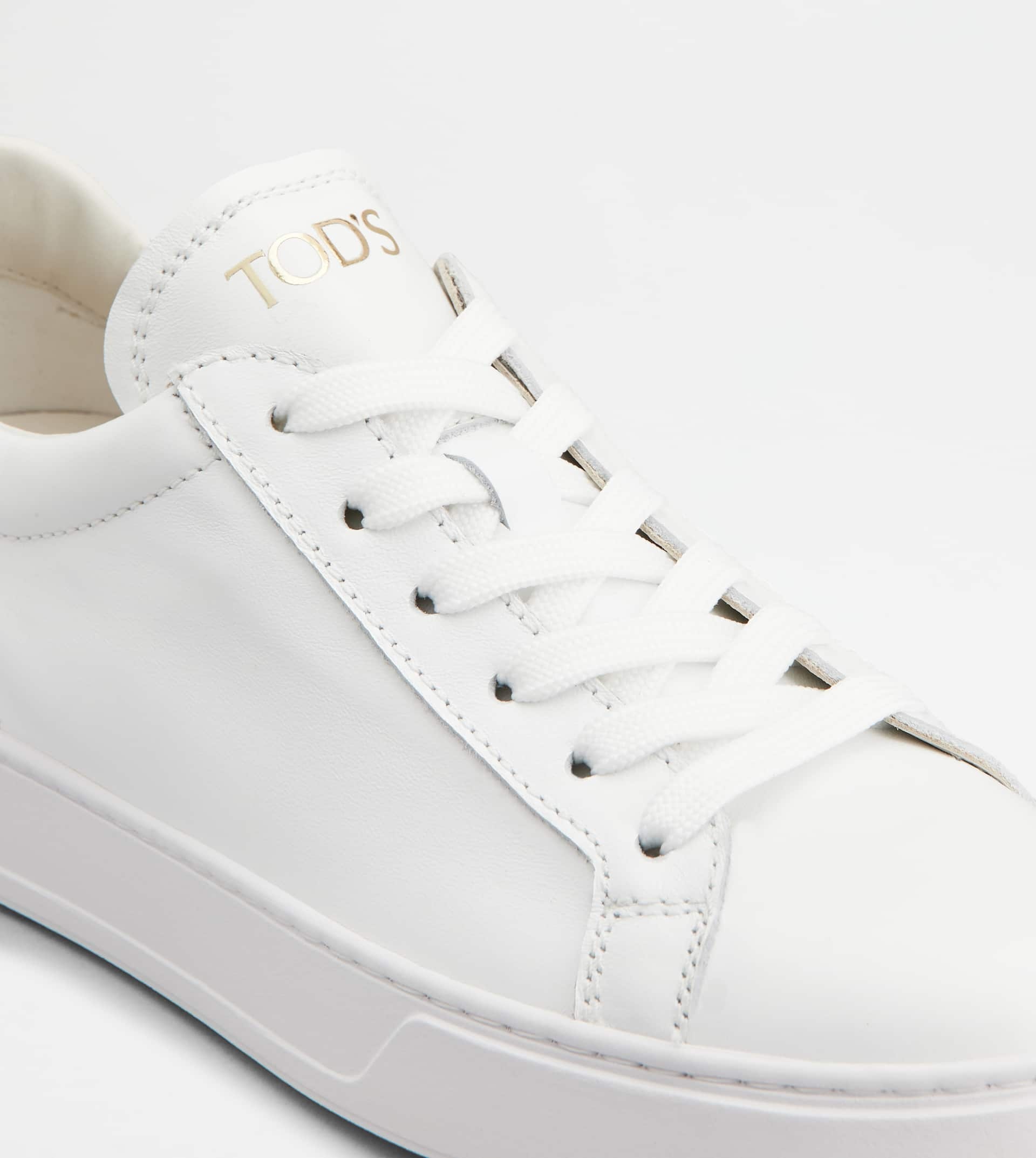 スニーカー Tod's White Leather Sneakers With Rubber Sole Man WHITE Tod's Sneakers in Leather XXM03E0GC50BKB9B009 | Tods