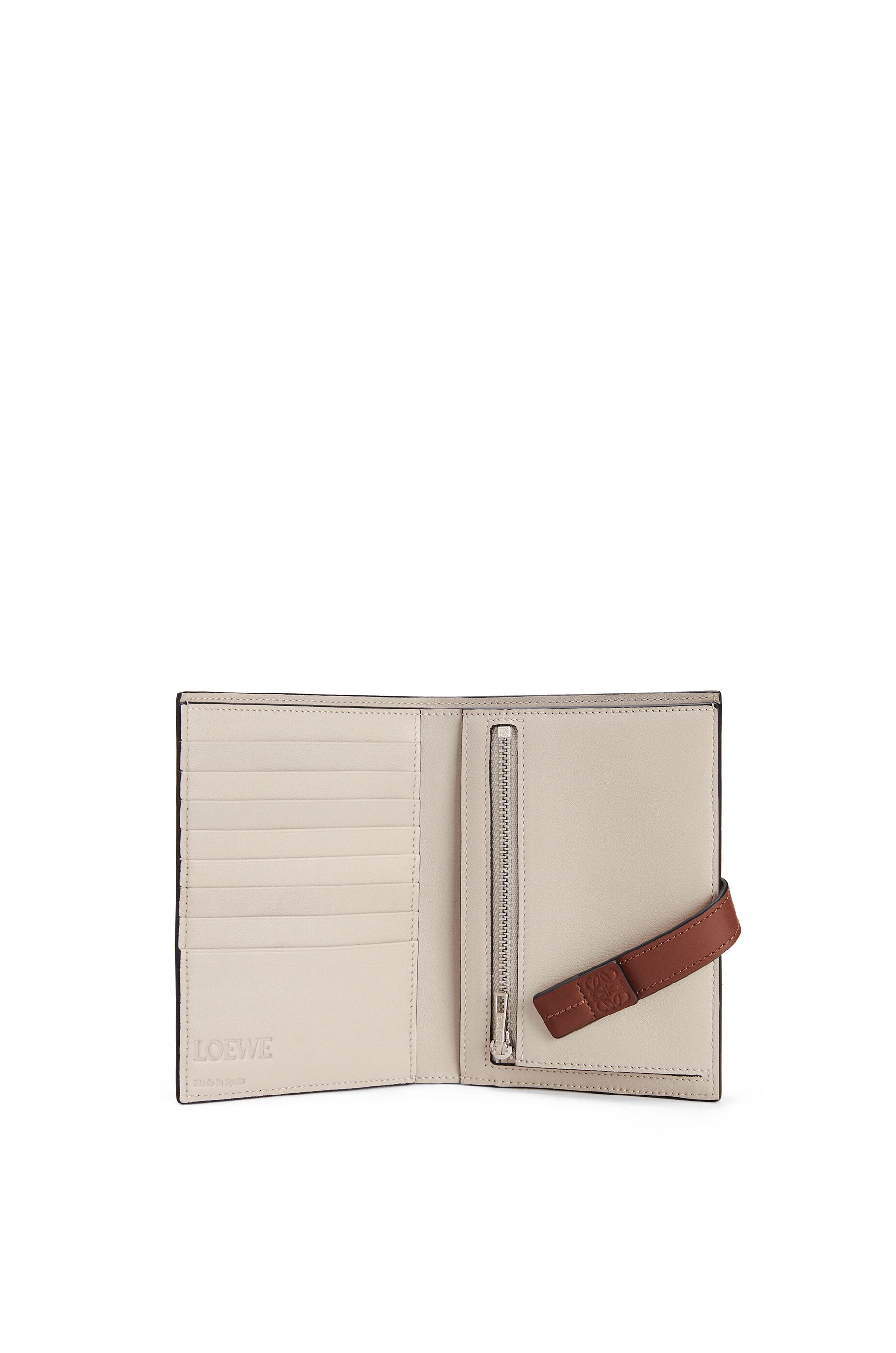 Medium Vertical Wallet in soft grained calfskin - 4