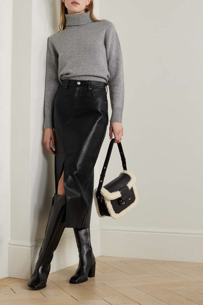 FRAME Leather midi skirt outlook